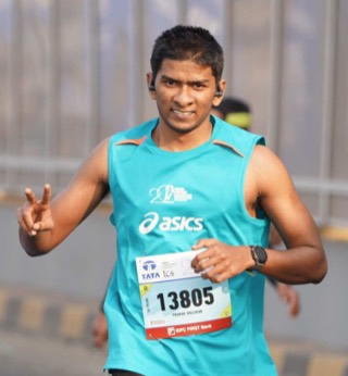 Pranav running a marathon